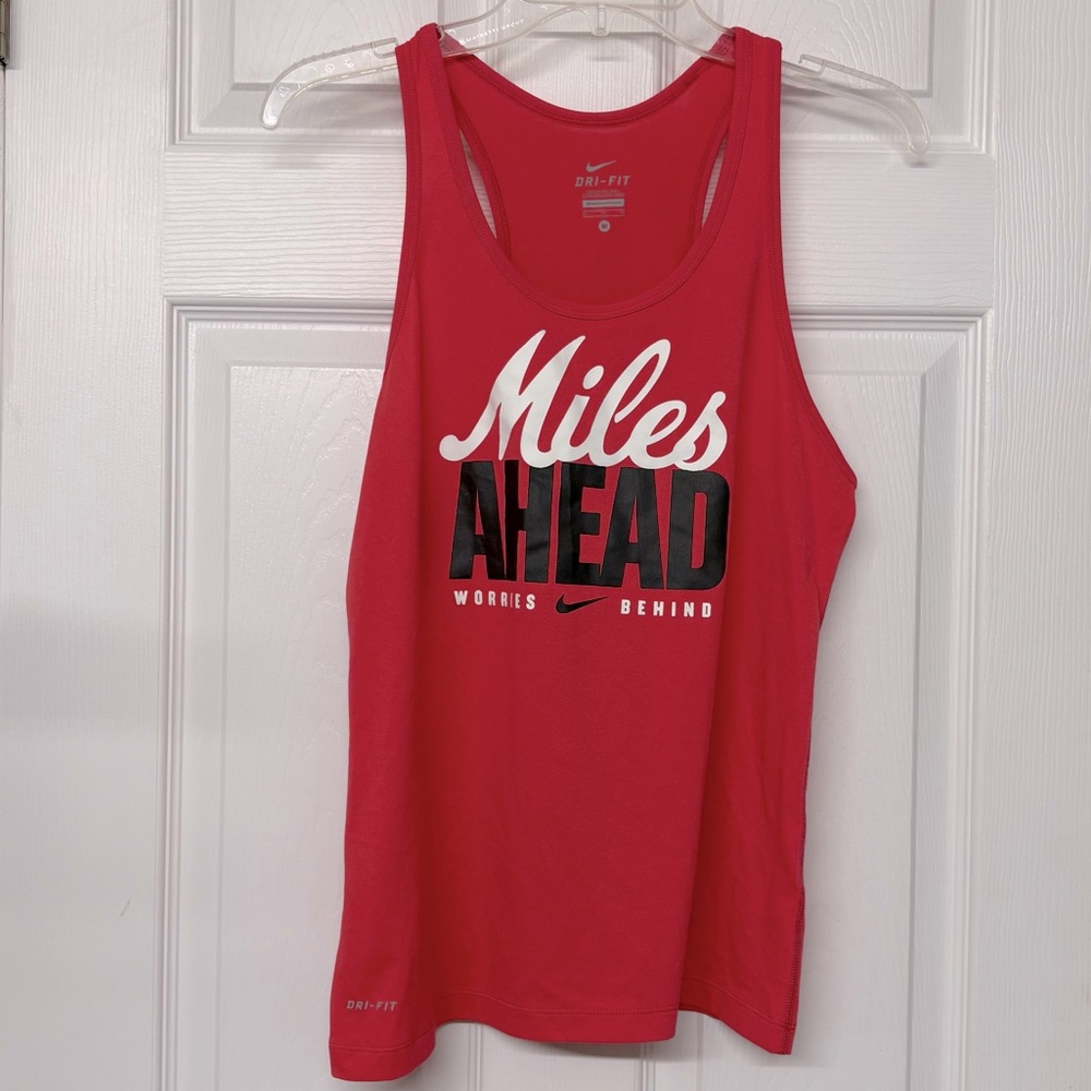 Nike Miles Ahead Worries Behind Dri-Fit Tank Top Sz M